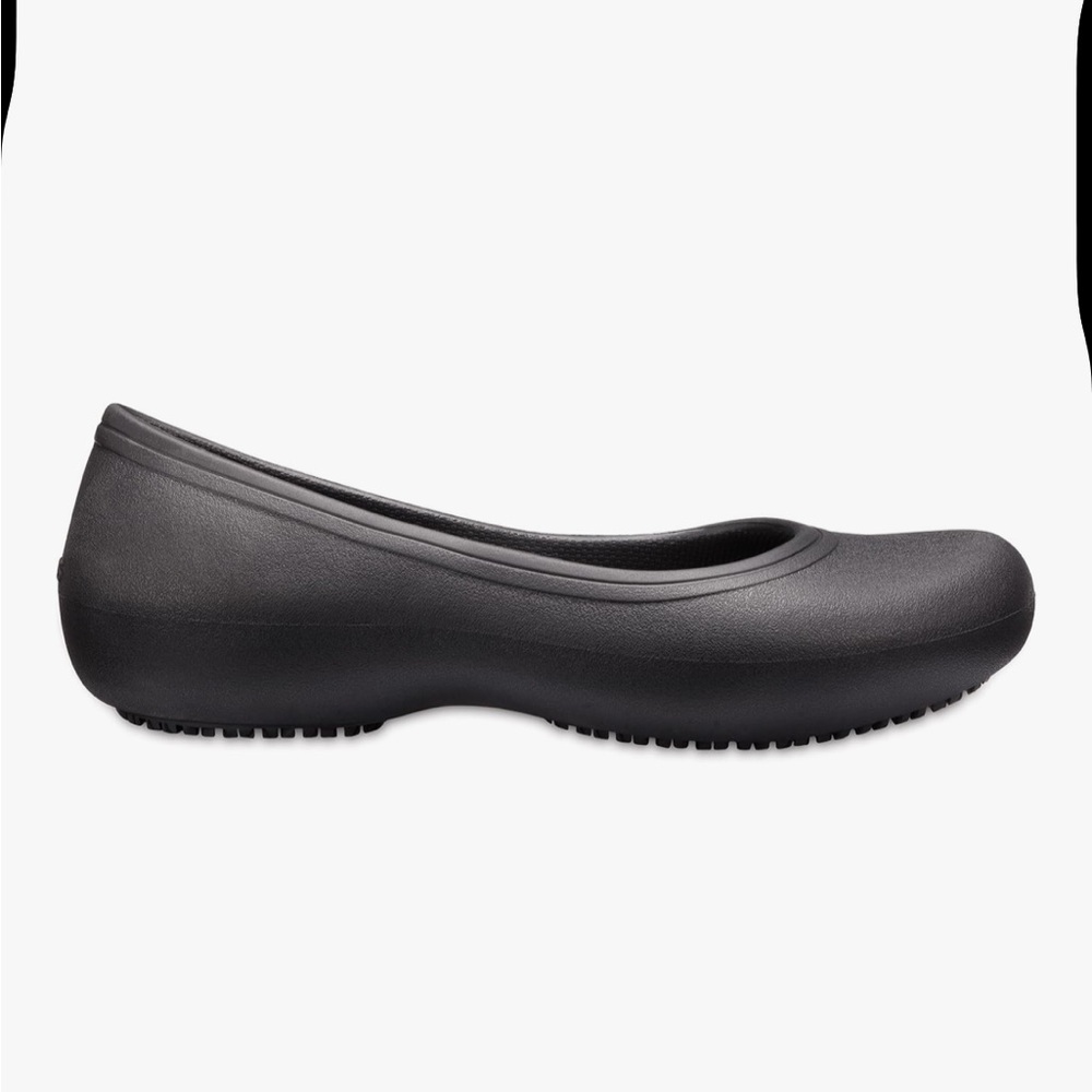 Crocs Iconic Comfort Black Flats Workwear Slip Resistant Casual Slip-on Flats S7